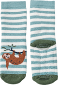Stoppersocken mit Faultier-Motiv, grün + weiß, Gr. 25/26 ALANA