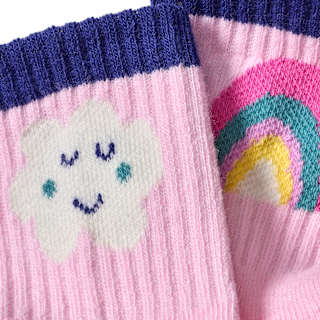 Stoppersocken mit Regenbogen-Muster, rosa, Gr. 23/24 ALANA