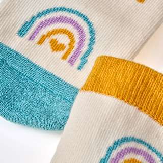 Stoppersocken mit Regenbogen-Muster, weiß, Gr. 25/26 ALANA