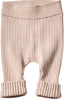 Strickhose mit Mitwachsfunktion & Ripp-Struktur, beige, Gr. 68 ALANA