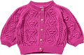 Strickjacke mit Ajour-Struktur, beere, Gr. 68 ALANA
