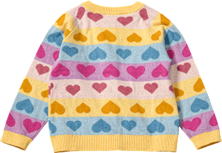 Strickjacke mit Herz-Muster, rosa, Gr. 122 ALANA