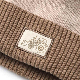 Strickmütze mit Bommel, beige, Gr. 52/53 ALANA