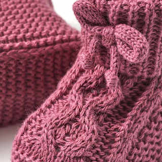 Strickschuhe, altrosa, 0-3 0-3 ALANA
