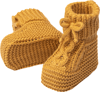 Strickschuhe, gelb, 3-6 Monate ALANA