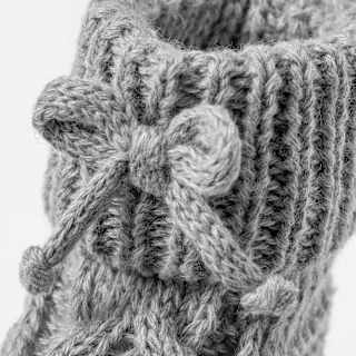 Strickschuhe, grau, 0-3 Monate ALANA