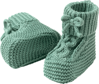 Strickschuhe, grün, 3-6 Monate ALANA
