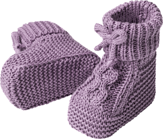 Strickschuhe, lila, 3-6 Monate ALANA