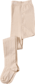 Strumpfhose mit Ajour-Struktur, beige, Gr. 110/116 ALANA