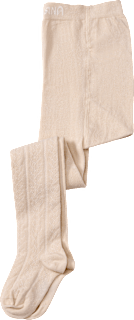 Strumpfhose mit Ajour-Struktur, beige, Gr. 110/116 ALANA