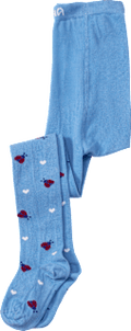 Strumpfhose mit Marienkäfer- & Herz-Muster, blau, Gr. 110/116 ALANA
