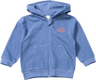 Sweatjacke mit Ripp-Struktur & Truck-Stickerei, blau, Gr. 110 ALANA
