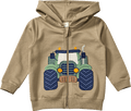 Sweatjacke mit Traktor-Applikation, braun, Gr. 110 ALANA