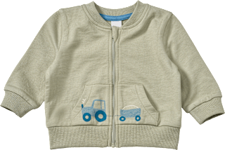 Sweatjacke mit Traktor-Motiv, grün, Gr. 68 ALANA