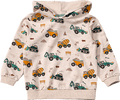 Sweatshirt mit Kapuze & Baustellen-Muster, beige, Gr. 110 ALANA