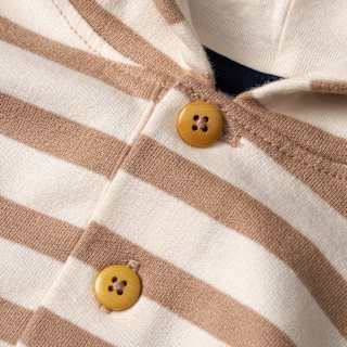 Sweatshirt mit Kapuze & Ringel-Muster, beige & braun, Gr. 104 ALANA