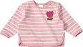 Sweatshirt mit Ringel-Muster & Blumen-Applikation, rosa, Gr. 80 ALANA