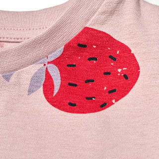 T-Shirt mit Erdbeer-Muster, rosa, Gr. 110 ALANA