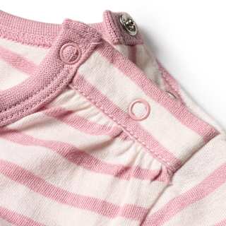 T-Shirt mit Faultier-Motiv, rosa + weiß, Gr. 80 ALANA