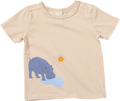 T-Shirt mit Nilpferd-Muster, beige, Gr. 86 ALANA