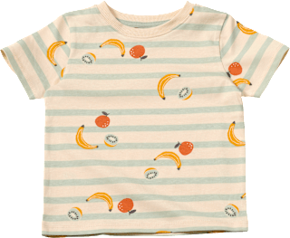 T-Shirt mit Obst-Muster, grün, Gr. 110 ALANA