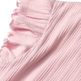 T-Shirt mit Ripp-Struktur & Rüschen, rosa, Gr. 140 ALANA