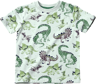 T-Shirt Pro Climate mit Dino-Muster, grün, Gr. 98 ALANA