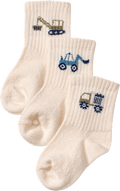 Tennissocken mit Fahrzeug-Motiven, weiß, Gr. 23/26 ALANA