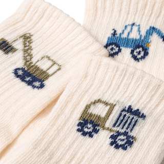Tennissocken mit Fahrzeug-Motiven, weiß, Gr. 23/26 ALANA