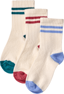 Tennissocken mit Streifen-Muster, blau + lila + rosa , Gr. 31/33 ALANA