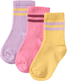 Tennissocken, rosa + gelb + lila, Gr. 31/33 ALANA