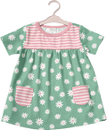 Tunika mit Blumen-Muster, grün & rosa, Gr. 104 ALANA
