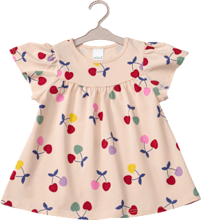 Tunika Pro Climate mit Kirsch-Muster, beige, Gr. 110 ALANA