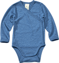 Wickelbody aus Bio-Wolle und Seide, blau, Gr. 62/68 ALANA