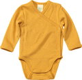 Wickelbody aus Bio-Wolle und Seide, gelb, Gr. 62/68 ALANA