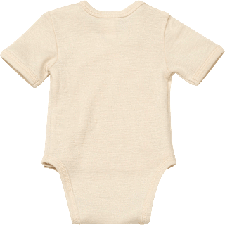 Wickelbody aus Bio-Wolle und Seide, weiß, Gr. 50/56 ALANA