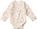 Wickelbody Langarm mit Tier-Muster, weiß, Gr. 46/48 ALANA
