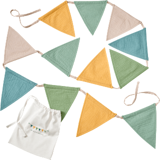 Wimpelkette aus Musselin, grün, 1 St ALANA