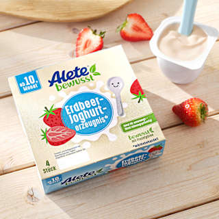 Joghurt und Erdbeere ab dem 10. Monat, 4x100g Alete