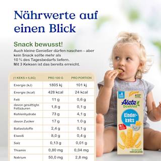Kinderkekse ab dem 8. Monat Alete