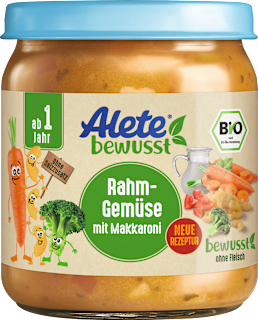 Menü Rahmgemüse mit Makkaroni ab 1 Jahr Alete