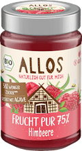 Fruchtaufstrich, Frucht Pur Himbeere 75% Frucht ALLOS
