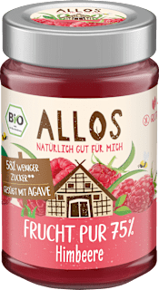 Fruchtaufstrich, Frucht Pur Himbeere 75% Frucht ALLOS