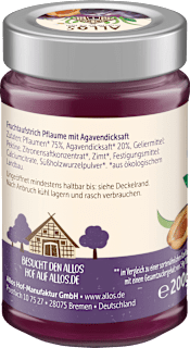 Fruchtaufstrich, Frucht Pur Pflaume 75% Frucht ALLOS
