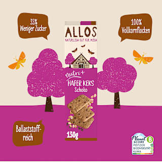 Haferkekse Nutri+ Schoko ALLOS