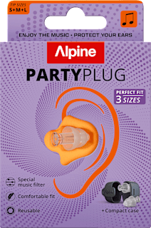 Ohrstöpsel Party Plug 3 Größen (3 Paar) ALPINE