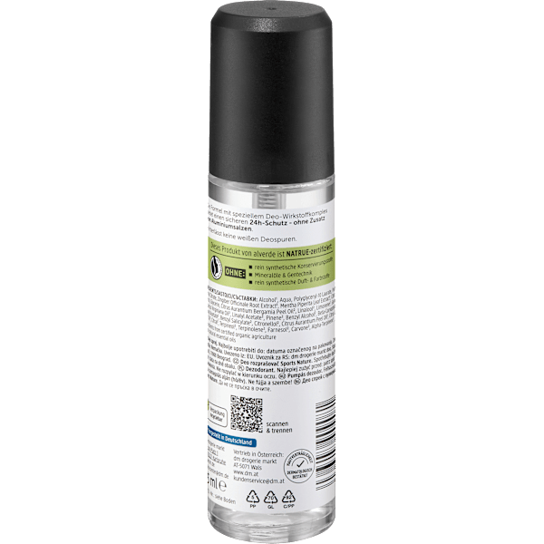Deo Zerstäuber Sports Nature alverde MEN