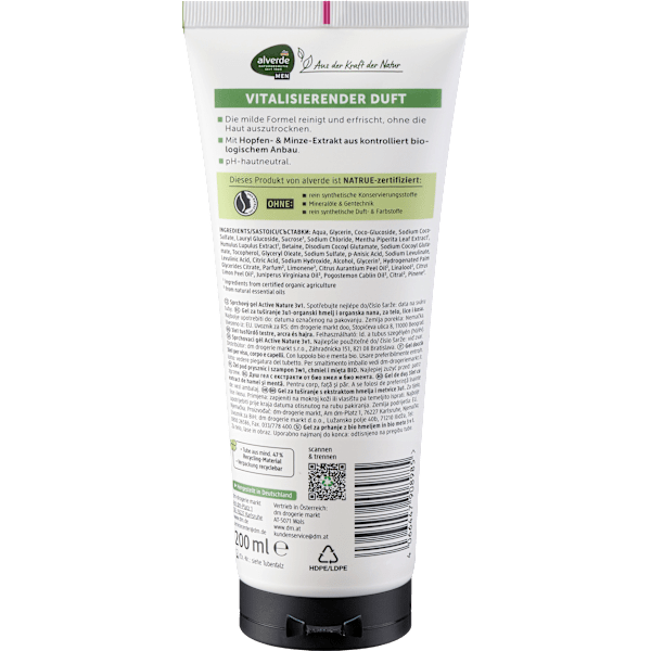 Duschgel Active Nature 3in1 alverde MEN