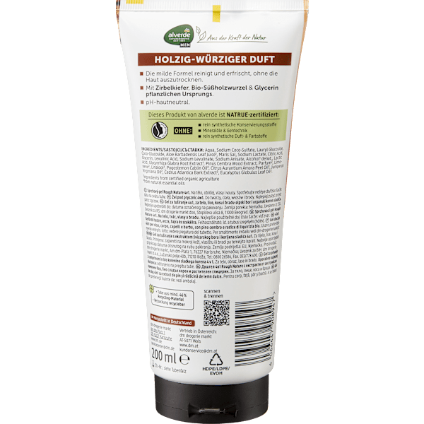 Duschgel Rough Nature 4in1 alverde MEN