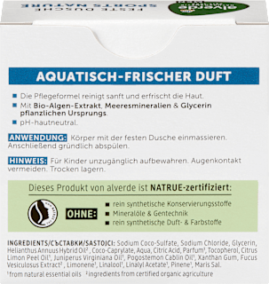 Festes Duschgel Sports Nature 3in1 alverde MEN
